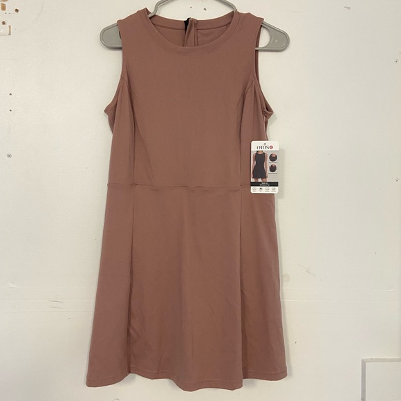 Sleeveless Brown Athletic Mini Dress - Picture 1 of 5